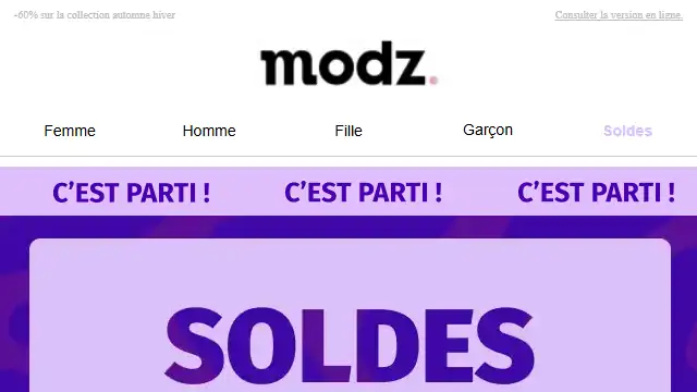 Newsletter de Modz : Les SOLDES commencent 🤩✨