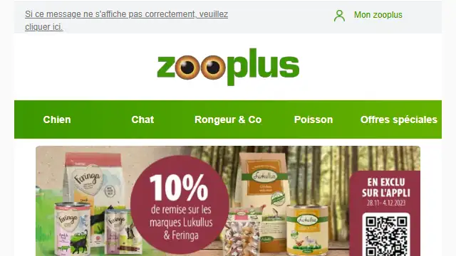 Newsletter de Zooplus : Faites des économies avec l&rsquo;appli 💸