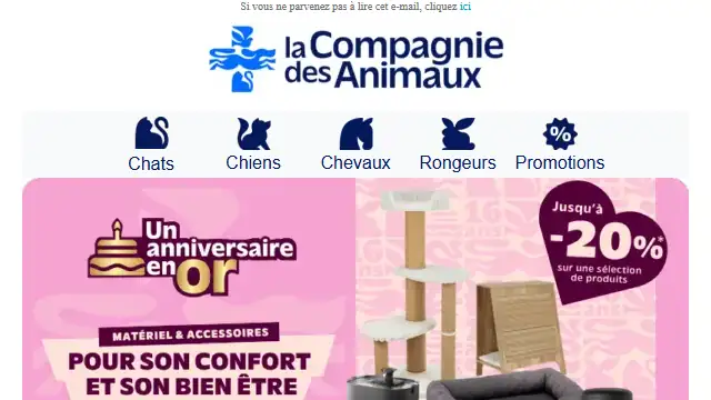 Newsletter de La compagnie des animaux : 📢 C&rsquo;est le moment ! Jusqu&rsquo;à -20% sur nos accessoires