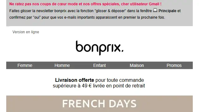 Newsletter de Bon prix : Dernière chance : 15% de réduction sur la plus belle lingerie