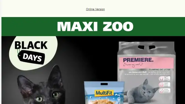 Newsletter de MaxiZoo : La litière parfaite pour votre animal 🐈