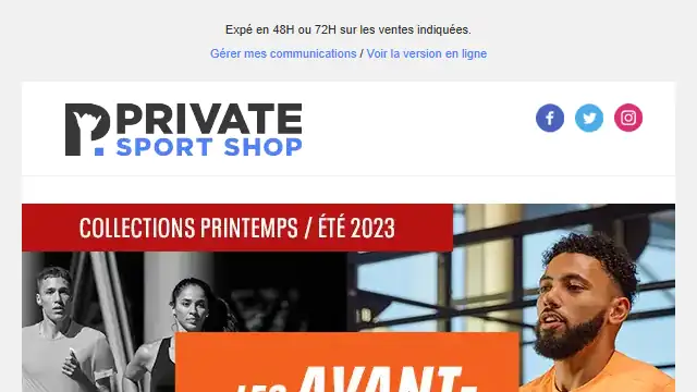 Newsletter de Private Sport Shop : Avant-premières 👉 Premier arrivé, Premier Servi !