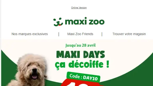 Newsletter de MaxiZoo : L&rsquo;offre à ne pas manquer ce mois-ci 🔥