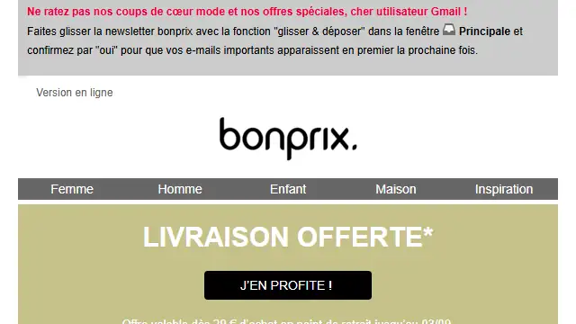 Newsletter de Bon prix : Livraison offerte et nouveaux blazers pour vous