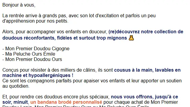 Newsletter de La pelucherie : [Offre spéciale rentrée] Moins de 24h pour en profiter
