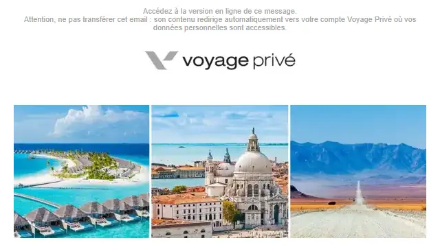 Newsletter de Voyage Privé : Un voyage qui touche à sa fin ?