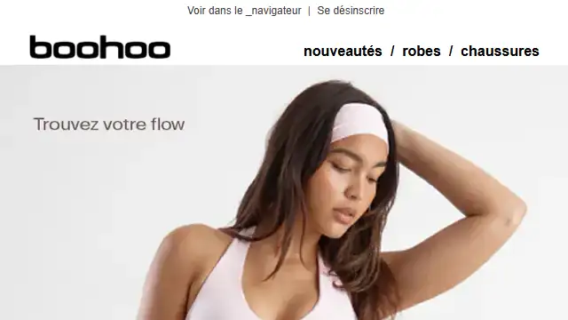 Newsletter de Boohoo : Mood : détente 🧘‍♀️