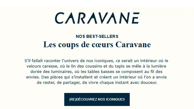 Newsletter de Caravane : Nos best-sellers