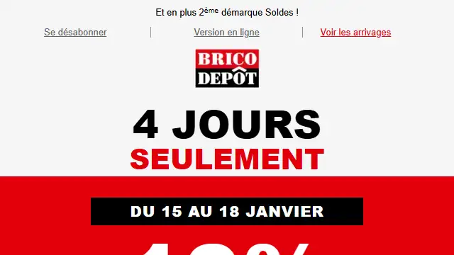 Newsletter de Bricodépôt : 📢 EXCEPTIONNEL: -10% en dépôt pour vos projets d&rsquo;intérieur