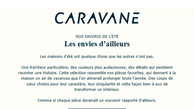 Newsletter de Caravane : Des envies d&rsquo;ailleurs