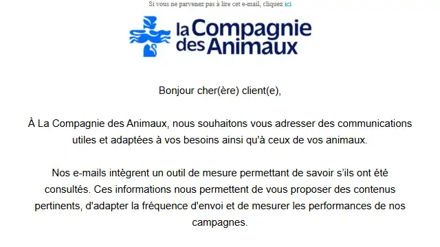 Newsletter de La compagnie des animaux : Des e-mails pensés pour vous… et pour vos compagnons