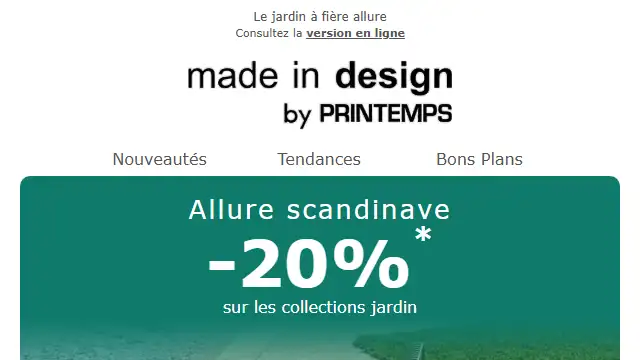 Newsletter de Made in Desing : HAY -20%* sur les collections outdoor