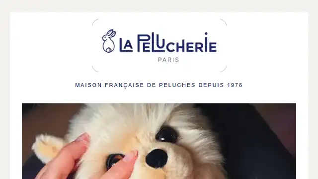 Newsletter de La pelucherie : Des émotions cousues main depuis 1976