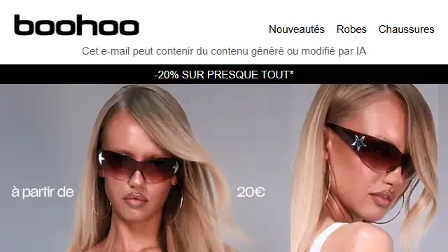 Newsletter de Boohoo : NEW NOSTALGIA 🖤