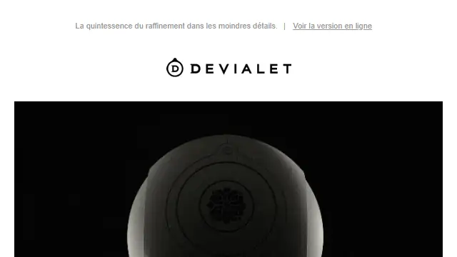 Newsletter de Devialet : Le son. La couleur. Une vision. Devialet Phantom Ultimate.