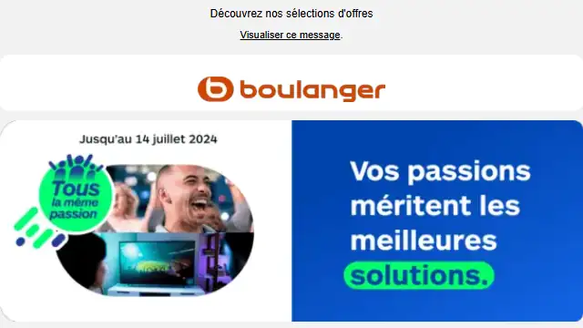Newsletter de Boulanger : Vivez le meilleur du sport en musique 🎵 🏆