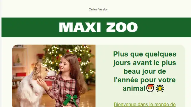 Newsletter de MaxiZoo : 🎄 Plus que quelques jours pour trouver des cadeaux irrésistibles !