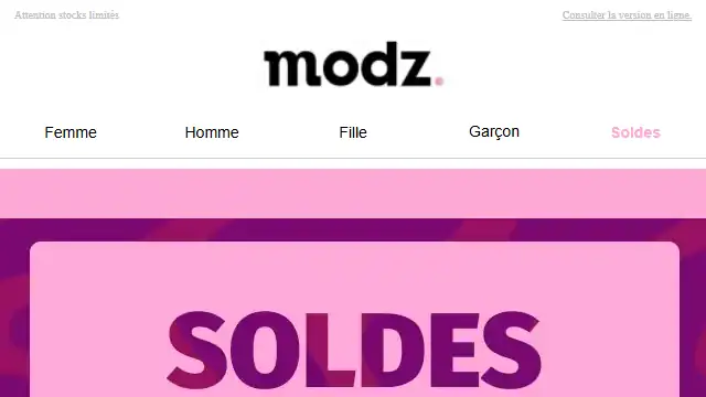 Newsletter de Modz : 🏷️ SOLDES 🏷️ 3e démarque jusqu&rsquo;à -70%