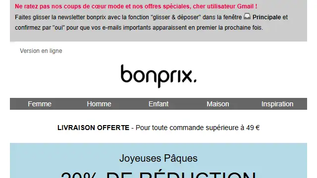 Newsletter de Bon prix : Profitez de 20% de réduction sur les robes