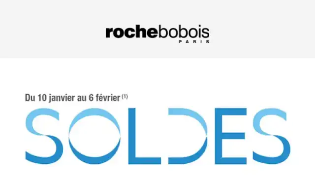 Newsletter de Roche Bobois : Les Soldes d&rsquo;hiver, c&rsquo;est en ce moment !