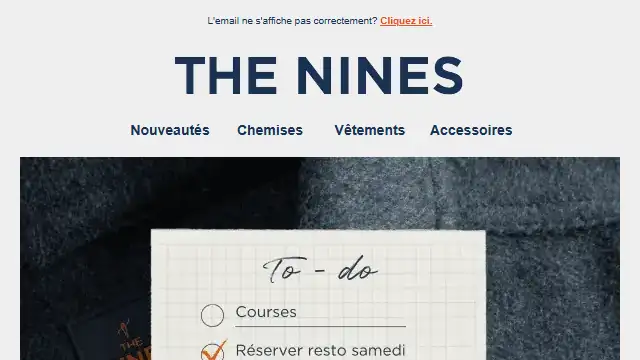 Newsletter de The nines : Nos bestsellers jusqu&rsquo;à -40%
