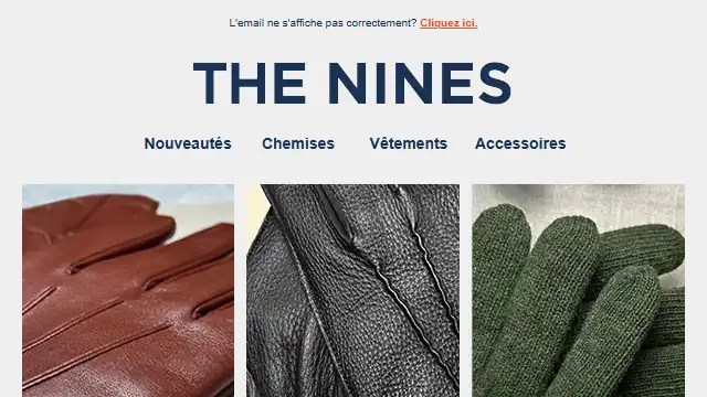 Newsletter de The nines : Nos gants cousus mains
