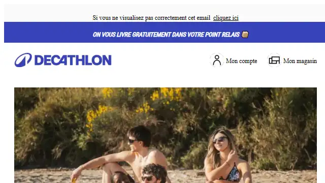 Newsletter de Decathlon : L’été vous tend les bras !