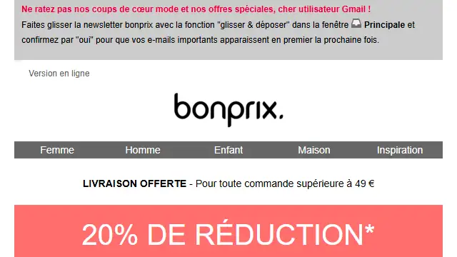 Newsletter de Bon prix : Votre cadeau : 20% de réduction 🎁