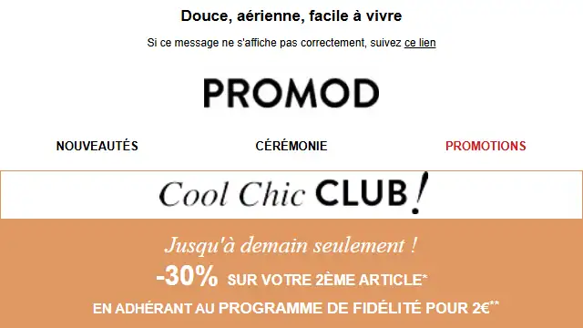 Newsletter de Promod : Zoom Matière : la gaze de coton