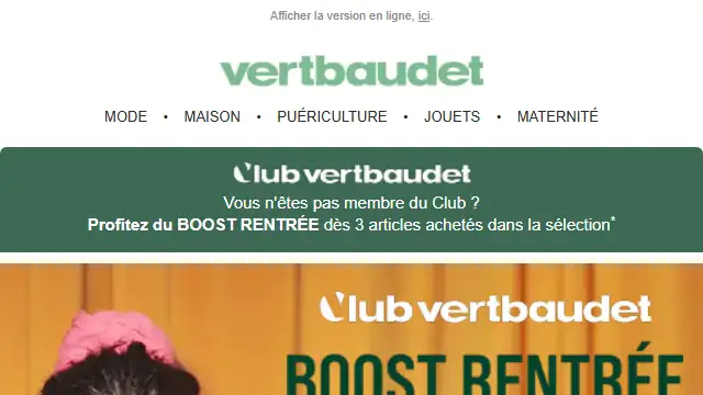 Newsletter de Vert Baubet : 💥 Cagnottez 10% de vos achats RENTREE, !