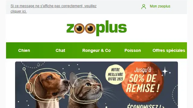 Newsletter de Zooplus : Découvrez nos offres de folie !🔥🤯