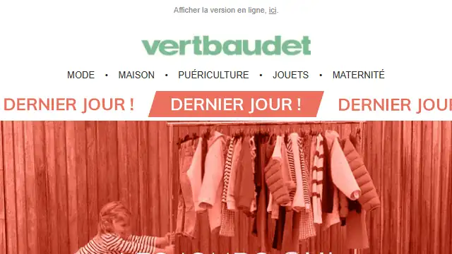 Newsletter de Vert Baubet : 🚨 DERNIER JOUR jusqu&rsquo;à -50% !