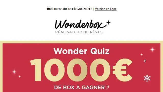 Newsletter de Wonderbox : 🍀 USER, est-ce votre jour de chance ?