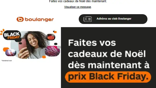 Newsletter de Boulanger : Le Black Friday c&rsquo;est parti 🚀