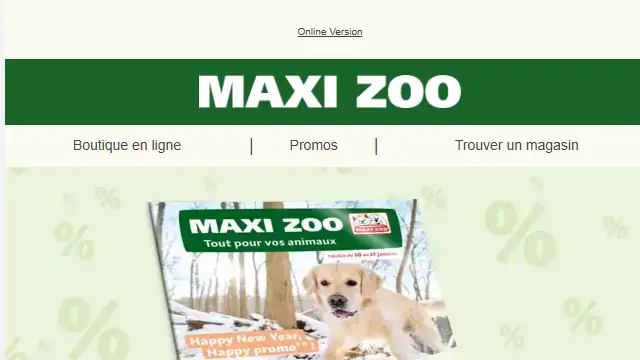 Newsletter de MaxiZoo : 🐾 Nouvelle Année, nouvelles Promos ! Faites des économies pour vos animaux !