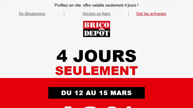 Newsletter de Bricodépôt : 📢 EXCEPTIONNEL: -10% en dépôt pour vos projets d&rsquo;intérieur