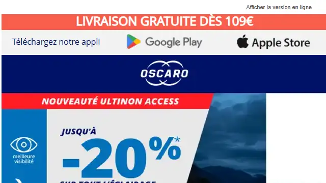 Newsletter de Oscaro : Profitez d&rsquo;une promo jusqu&rsquo;à -20% sur l&rsquo;éclairage Philips !