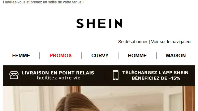 Newsletter de Shein : Robes, blouses, pulls, sweat-shirts, jeans… On va célébrer l&rsquo;automne ensemble !