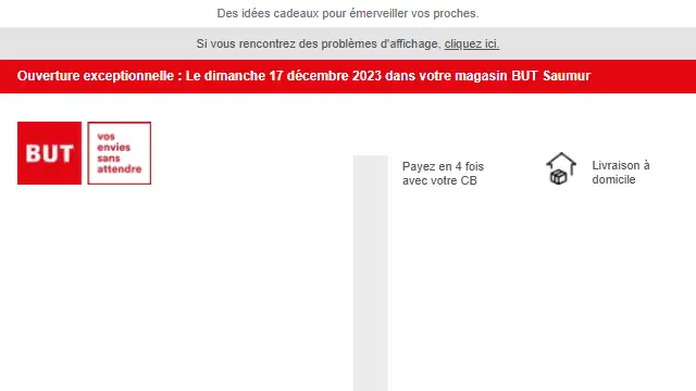 Newsletter de But : ❤ Coups de cœur de Noël jusqu’à -40%