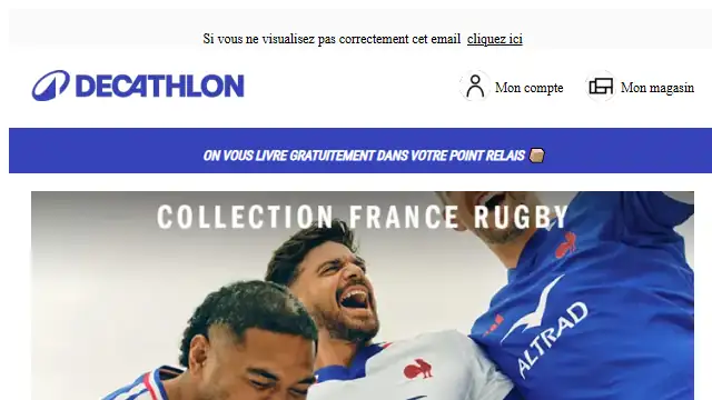 Newsletter de Decathlon : 🏉 Tout pour vivre le tournoi au plus près du terrain !