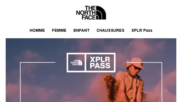 Newsletter de The north face : Dernière chance : votre accès à la promotion -30% prend bientôt fin !