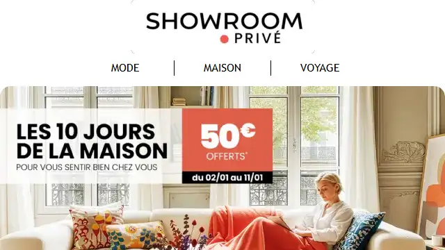 Newsletter de Showroom privé : Des offres exceptionnelles vous attendent pour les 10 jours de la Maison ! 🏠🤍
