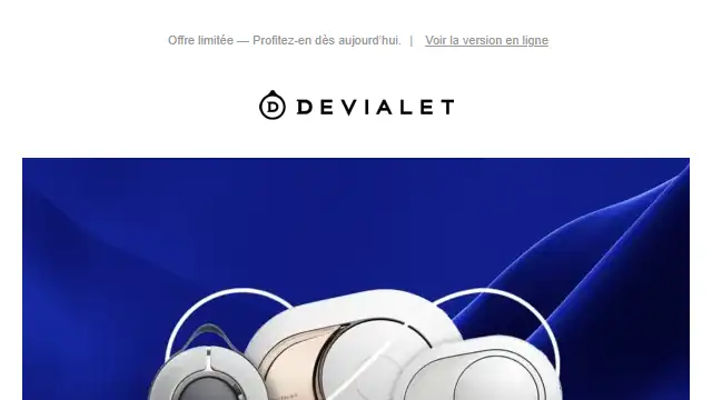 Newsletter de Devialet : Dernier appel pour les produits Devialet reconditionnés.