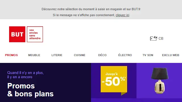 Newsletter de But : BONS PLANS du WEEK-END : Profitez des meilleures PROMOS !