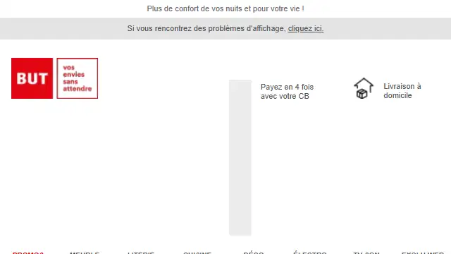 Newsletter de But : Jusqu’à -50% : ventes privées et spécial blanc ❤ 🤍
