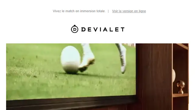 Newsletter de Devialet : Devialet Dione : Comme au stade.